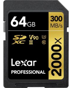 Lexar Professional 2000x SDXC 64 GB Class 10 UHS-II/U3 V90 (LSD2000064G-BNNNG)