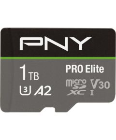 Pny Technologies PNY PRO Elite MicroSDXC 1 TB Class 10 UHS-I/U3 A2 V30 (P-SDU1TBV32100PRO-GE)