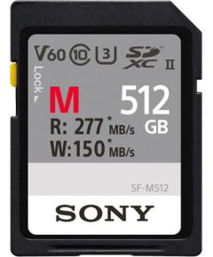 Sony SDXC M series 512GB UHS-II Class 10 U3 V60