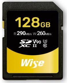 Wise SDXC UHS-II V90  128GB R:290MBs / W:260MBs   WI-SD-N128