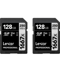 Lexar Professional 1667x (2 gb.) SDXC 128 GB Class 10 UHS-II/U3 V60 (LSD1667128G-B2NNG)