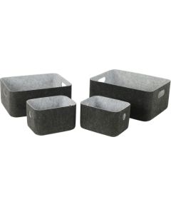 Grozs LIDO FELT 33x25xH14cm, tumši pelēks