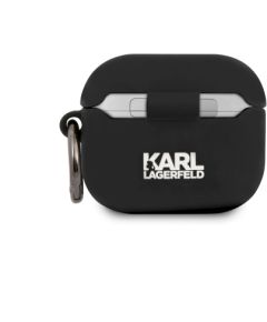 KLACA3SILRSGBK Karl Lagerfeld Rue St Guillaume Силиконовый чехол для наушников Apple Airpods 3 черный