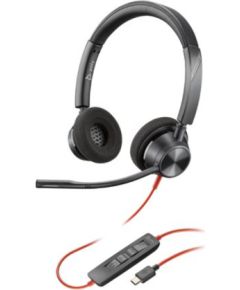 Sennheiser HP Poly Blackwire 3320 Stereo USB-C Headset +USB-C/A Adapter (213934-01) / 8X219AA