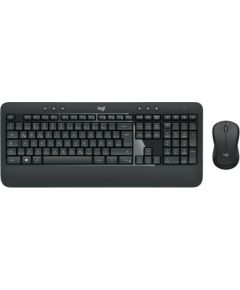 Logitech MK540 Advanced Combo Wireless Keyboard + Mouse, RF Wireless, EN-Arabic, Black