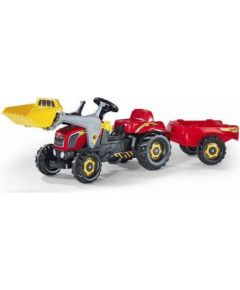 Rolly Toys Traktor Rolly z łyżką i przyczepą czerwony (5023127)