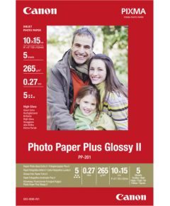 Canon fotopapīrs PP-201 10x15 Glossy II 275g 5 lapas