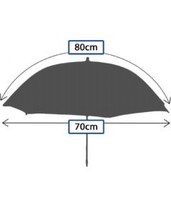 Falcon Eyes lietussargs UR-32T 80cm, balts/puscaurspīdīgs