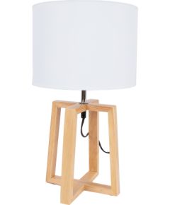 Galda lampa WOODEN H44,5cm, balts