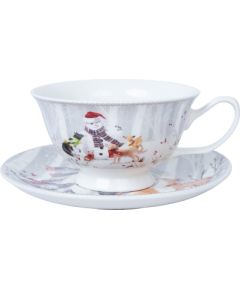 Cup/saucer MIA SNOW 180ml in a gift box