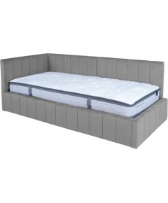 Bed JASPER 90x200cm with mattress HARMONY DUO, grey