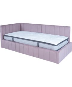 Bed JASPER 90x200cm with mattress HARMONY DUO, mauve rose