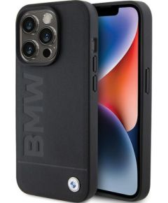 BMW Leather Hot Stamp Case Aizmugurējais Ādas Apvalks Priekš Apple iPhone 15 Pro