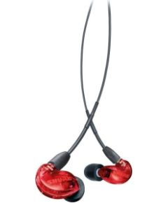 Shure SE215SPE-RD-EFS - Słuchawki douszne z pojedynczym przetwornikiem i kablem 3.5mm (czerwone)