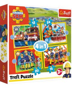 TREFL FIREMAN SAM Pužļu komplekts 4in1 ugunsdzēsējs Sems