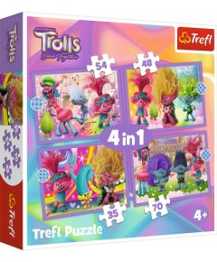 TREFL TROLLS Pužļu komplekts 4in1 Troļļi 3