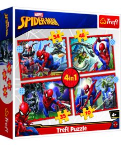 TREFL SPIDER-MAN Pužļu komplekts 4in1 Spiderman