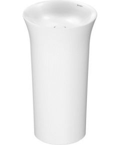 Duravit izlietne White Tulip, d=500 mm, h=900 mm, brīvstāvoša, ar pieslēgumu pie sienas, balta