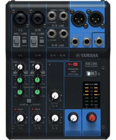 Yamaha MG06 audio mixer 6 channels Black