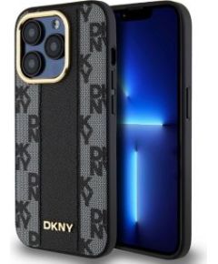 DKNY Apple  DKNY PU Leather Checkered Pattern Magsafe Case for iPhone 15 Pro Black