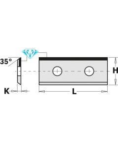 Ēveles asmeņi CMT 790.300.60; 30x12x1,5 mm