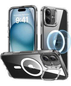 Classic Hybrid (HaloLock) ESR case with stand for iPhone 16 (clear)