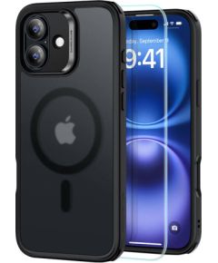 ESR Hybrid Case (HaloLock) for iPhone 16 with screen protection kit (black)