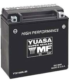 12.6Ah 210A Yuasa AGM(CP) HIGH PERFORMANCE Moto akumulators 134x89x166mm 12V