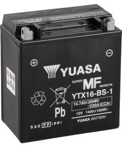 14.7Ah 230A Yuasa AGM(CP) Moto akumulattors 150x87x161mm 12V