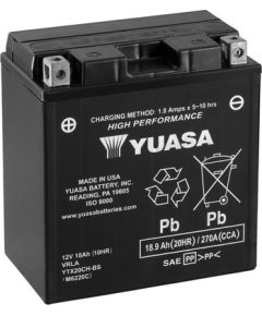 18.9Ah 270A Yuasa AGM(CP) Moto akumulators 150x87x161mm 12V