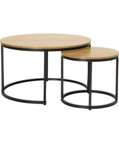 Coffee table HEDVIG 2pcs set, ash/black