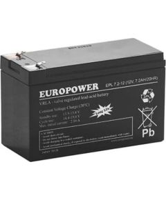 Europower Akumulator AGM EUROPOWER serii EPL 12V 7,2Ah T1 (Żywotność 15 lat)