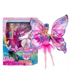 Barbie lelle Mattel Butterfly balerīna 2-in-1 lelle ar izlaižamiem spārniem (HXJ10)