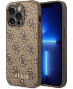 Guess   Guess GUHCP14LG4GFBR iPhone 14 Pro 6.1 "brown / brown hard case 4G Metal Gold Logo