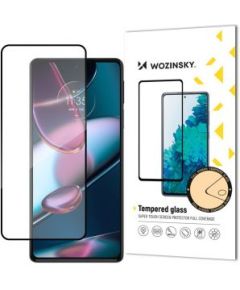 Wozinsky   Wozinsky super durable Full Glue tempered glass full screen with frame Case Friendly Motorola Edge 30 black