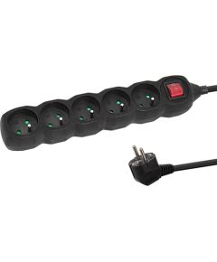 Esperanza ELK215K Power strip 5GN/3M Black