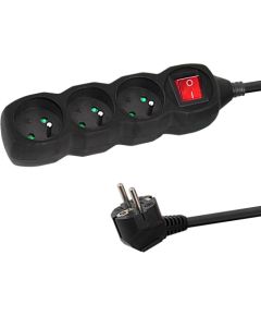 Esperanza ELK211K Power strip 3GN/3M Black