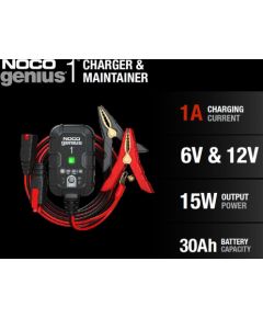 Akumulatoru lādētājs NOCO 6V/12V 1A Smart charger