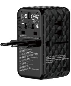 Lādētājs Verbatim Universal Travel Adapter 140W GaN III