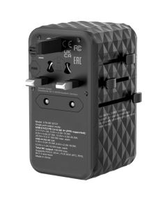 Lādētājs Verbatim Universal Travel Adapter 100W GaN III