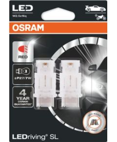 Osram P27/7W-LED AUTOLAMPAS RED 3157DYP-02B 1.7W 2xKOMPLEKTS