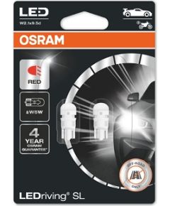 Osram W5W-LED AUTOLAMPAS RED 2825DRP-02B 1W 2xKOMPLEKTS