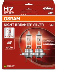 Osram H7 AUTOLAMPAS 55W 12V 64210 NB SILVER 2gab