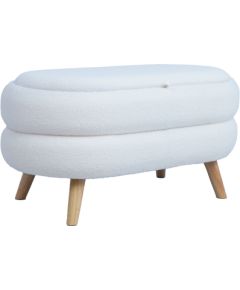 Ottoman/ table HANA 87x48,5xH46cm, white, with storage