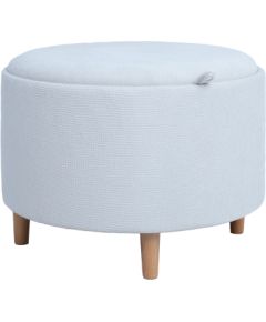 Ottoman/ table HIRO D56xH42,5cm, white, with storage and tray