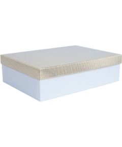 Box ELSA-10, with a lid kuld/hõbe, white