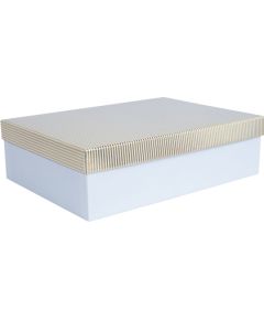 Box ELSA-6, with a lid kuld/hõbe, white