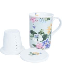 Mug MIA FLORA H10,5cm 300ml with a sieve in a gift box