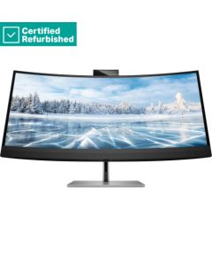 RENEW SILVER HP Z34c G3 Curved Charging Monitor - 34" 3440x1440 WQHD 350-nit 60Hz AG, Curved, IPS, USB-C(100W)/HDMI/DisplayPort, 4x USB-A, speakers, 5MP webcam, RJ-45 LAN, height adjustable/tilt/swivel, 1 years / 30A19AAR#ABB