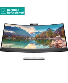 RENEW SILVER HP E34m G4 Curved Conferencing Monitor - 34" 3440x1440 WQHD 400-nit 75Hz AG, Curved, VA, USB-C(65W)/HDMI/DisplayPort, 4x USB-A, speakers, 5MP webcam, RJ-45 LAN, height adjustable/tilt/swivel, 1 years / 40Z26AAR#ABB